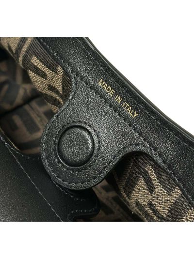 Fendi Large Spy Black Leather Tote Shoulder Bag 80888L Black 2523573