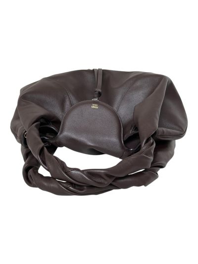 Fendi Large Spy Dark Brown Leather Tote Shoulder Bag 80888L Brown 2523564