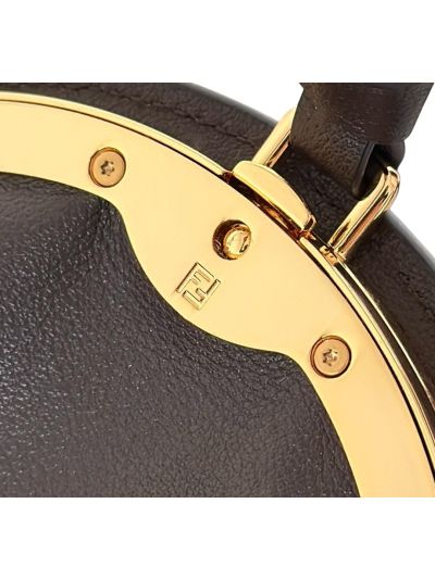 Fendi Large Spy Dark Brown Leather Tote Shoulder Bag 80888L Brown 2523564