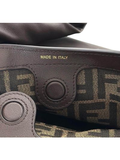 Fendi Large Spy Dark Brown Leather Tote Shoulder Bag 80888L Brown 2523564