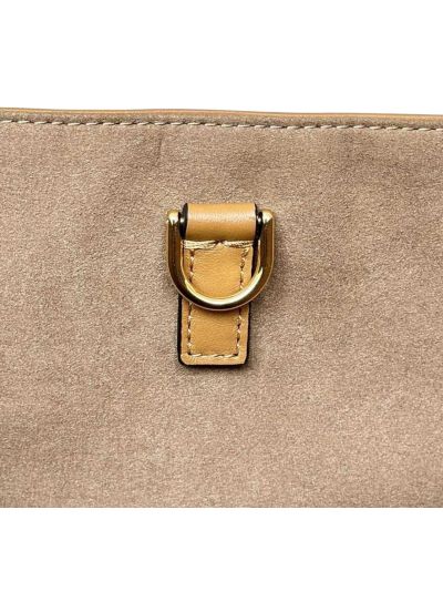 Fendi Light Brown FF Embossed Medium Sunshine Shopper Tote Bag A8597L Brown 2523576