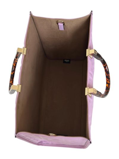 Fendi Light Purple FF Embossed Medium Sunshine Shopper Tote Bag A8597L Purple 2523580