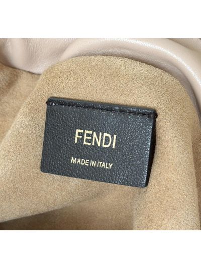 Fendi Mamma Baguette Large Shoulder Crossbody Bag Beige Nappa Leather 8677L Beige 2523592