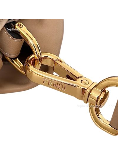 Fendi Mamma Baguette Medium Shoulder Crossbody Bag Beige Nappa Leather Beige 2523661