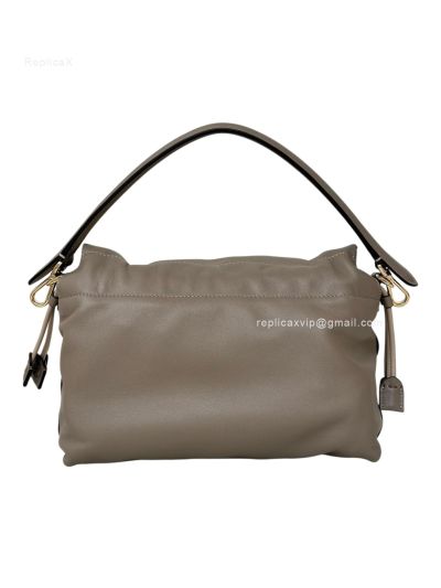 Fendi Mamma Baguette Medium Shoulder Crossbody Bag Dove Gray Nappa Leather Gray 2523674