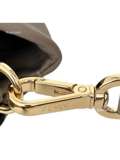 Fendi Mamma Baguette Medium Shoulder Crossbody Bag Dove Gray Nappa Leather Gray 2523674