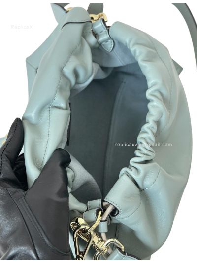 Fendi Mamma Baguette Medium Shoulder Crossbody Bag Light Blue Nappa Leather Blue 2523659