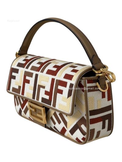 Fendi Medium Backpack Multicolor Canvas with FF Embroidery 0159B 2523511