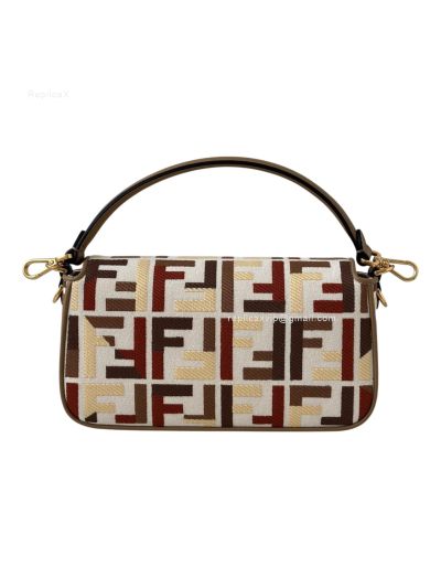 Fendi Medium Backpack Multicolor Canvas with FF Embroidery 0159B 2523511