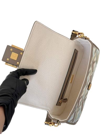 Fendi Medium Backpack Multicolor Canvas with FF Embroidery 0159B 2523512