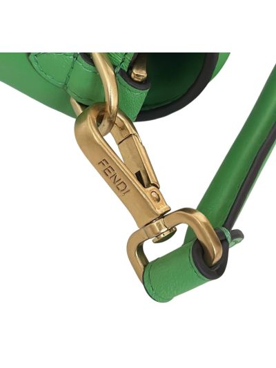 Fendi Medium Baguette Green FF Nappa Leather Shoulder Crossbody Bag 0191L Green 2523519