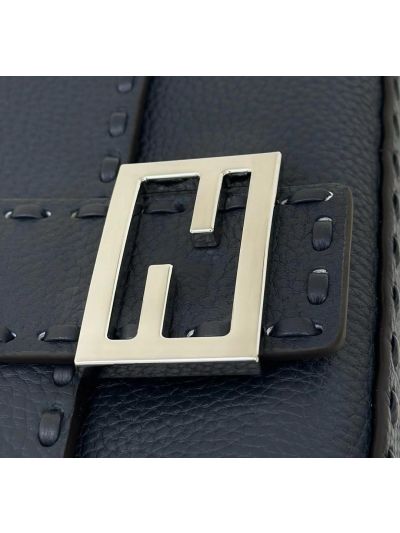 Fendi Medium Baguette Leather Shoulder Crossbody Bag Black 8610 Black 861 2523534