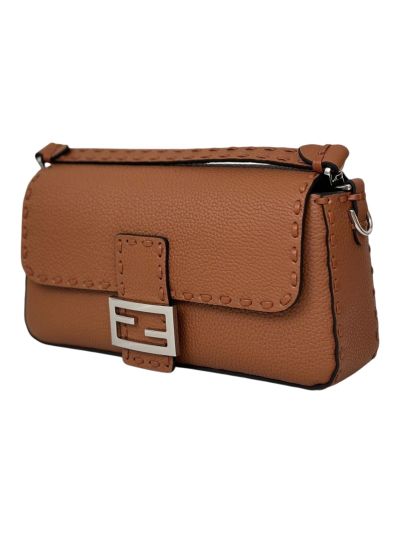 Fendi Medium Baguette Leather Shoulder Crossbody Bag Brown 8610 Brown 861 2523532