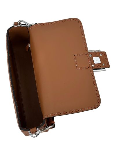 Fendi Medium Baguette Leather Shoulder Crossbody Bag Brown 8610 Brown 861 2523532