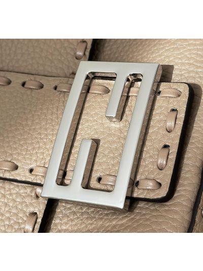 Fendi Medium Baguette Leather Shoulder Crossbody Bag Gray 8610 Gray 861 2523531