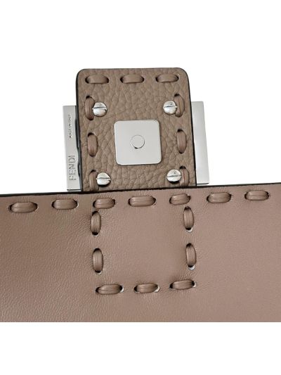 Fendi Medium Baguette Leather Shoulder Crossbody Bag Gray 8610 Gray 861 2523531