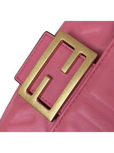 Fendi Medium Baguette Light Pink FF Nappa Leather Shoulder Crossbody Bag 0191L Pink 2523520