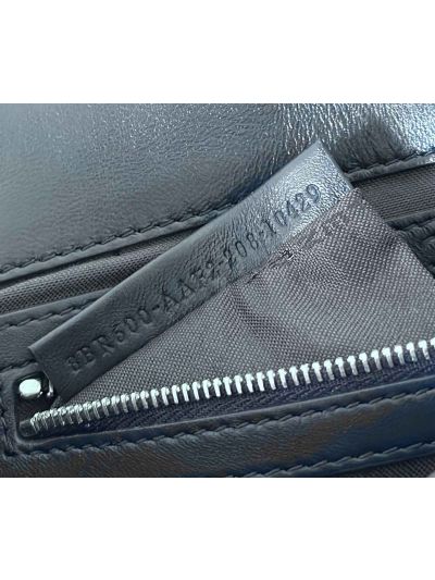 Fendi Medium Baguette Navy Blue FF Nappa Leather Shoulder Crossbody Bag 0135AM Navy 2523604