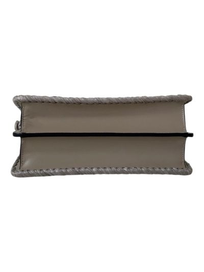 Fendi Medium Peekaboo ISeeU Petite Grey Camellia Braided Leather Bag 80138 Grey 2523735