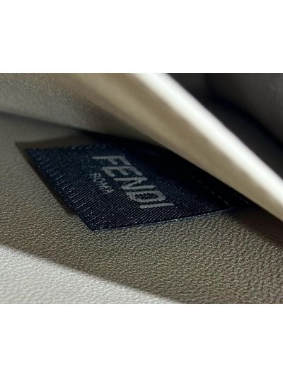 Fendi Medium Peekaboo ISeeU Petite Grey Camellia Braided Leather Bag 80138 Grey 2523735