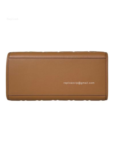 Fendi Medium Sunshine Shopper Tote Shoulder Bag Brown FF Leather 8597L Brown 2523596