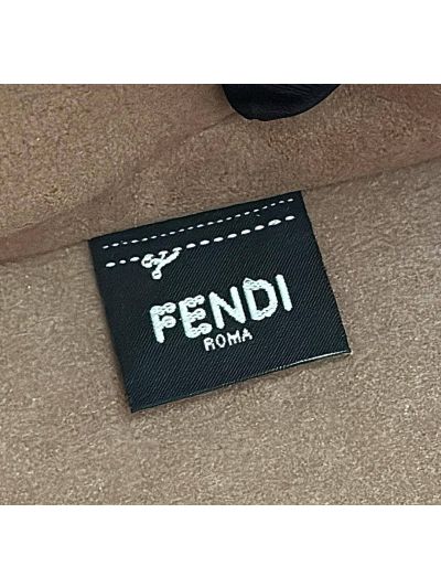 Fendi Medium Sunshine Shopper Tote Shoulder Bag Brown FF Leather 8597L Brown 2523596