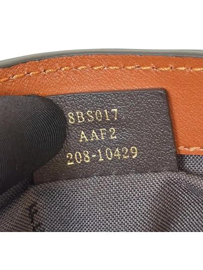 Fendi Mini Baguette Brown FF Leather Shoulder Crossbody Bag 0135AS Brown 2523542