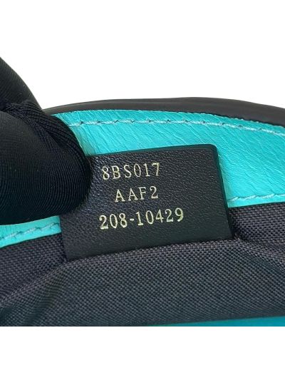 Fendi Mini Baguette Light Blue FF Leather Shoulder Crossbody Bag 0135AS Blue 2523547