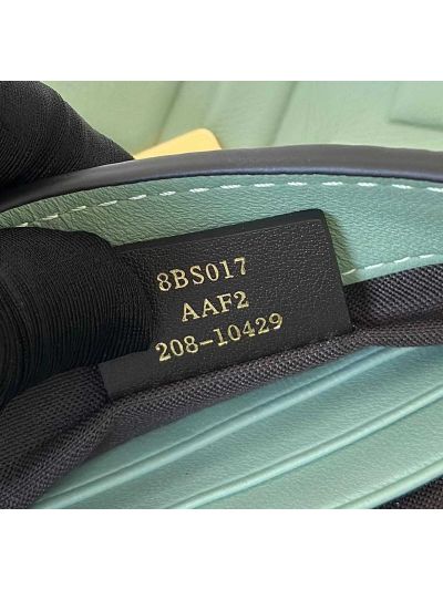 Fendi Mini Baguette Light Blue FF Leather Shoulder Crossbody Bag 0135AS Blue 2523550