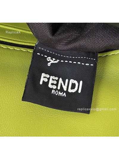 Fendi Mini Baguette Light Green FF Leather Shoulder Crossbody Bag 0135AS Green 2523546