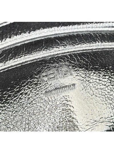 Fendi Mini Baguette Silver FF Leather Shoulder Crossbody Bag 0135AS Silver 2523539