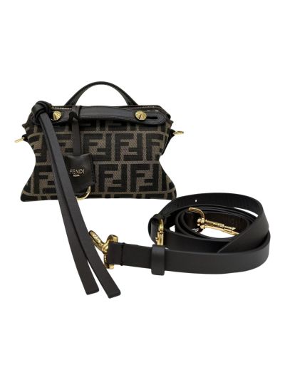 Fendi Mini Boston Travel Bag Brown FF Jacquard Canvas A8665s Brown 2523766