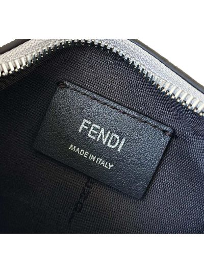 Fendi Mini Fendigraphy Silver Crystals Hobo Shoulder Bag A8688 Silver 2523508