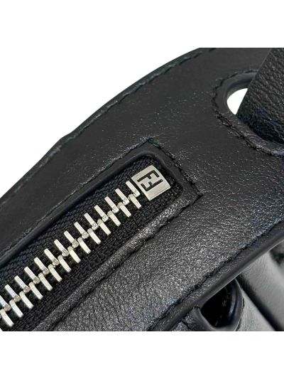 Fendi Mini Simply Fendi Black Calfskin Leather Shoulder Bag 8662As Black 2523761