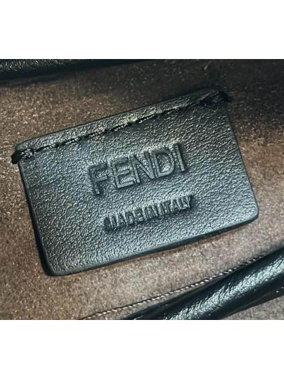 Fendi Mini Simply Fendi Black Calfskin Leather Shoulder Bag 8662As Black 2523761