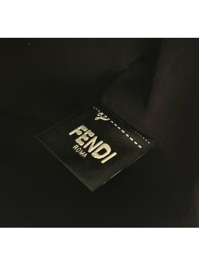 Fendi Monster Eyes Black Yellow Leather Mon Tresor Bucket Shoulder Bag A8676 Black 2523679