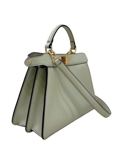 Fendi Peekaboo ISeeU Leather Tote Shoulder Bag Green 80011A Green 800 2523775