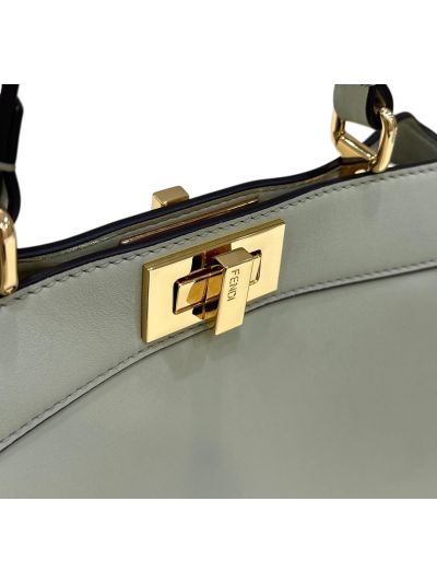 Fendi Peekaboo ISeeU Leather Tote Shoulder Bag Green 80011A Green 800 2523775