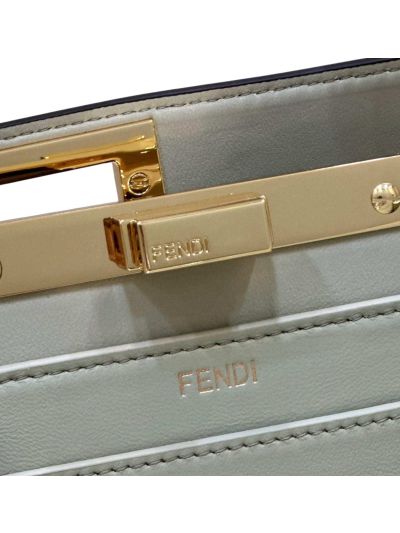 Fendi Peekaboo ISeeU Leather Tote Shoulder Bag Green 80011A Green 800 2523775