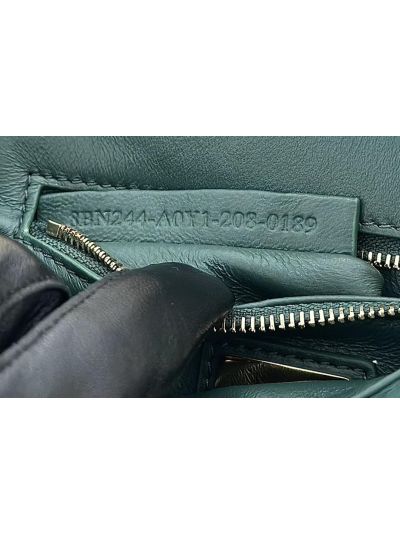 Fendi Peekaboo Mini Dark Green Ostrich Leather Shoulder Crossbody Bag A66806 Green 2523655