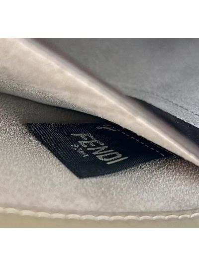 Fendi Peekaboo Small Soft Beige Leather Shoulder Crossbody Bag A80175 Beige 2523617