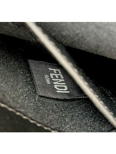 Fendi Peekaboo Small Soft Black Leather Shoulder Crossbody Bag A80175 Black 2523619