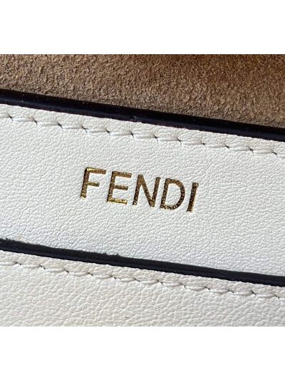 Fendi Peekaboo Small Soft Camellia Leather Shoulder Crossbody Bag A80175 2523622