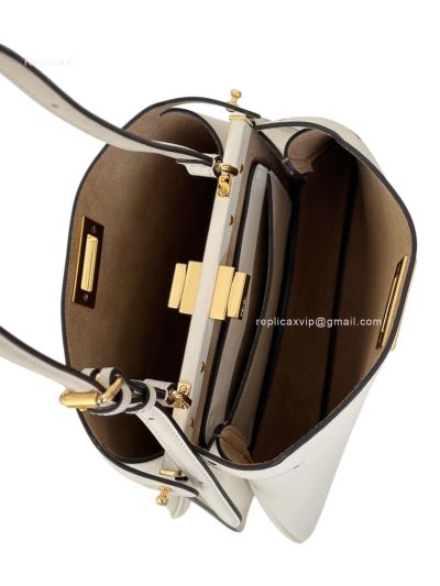 Fendi Peekaboo Small Soft Camellia Leather Shoulder Crossbody Bag A80175 2523622