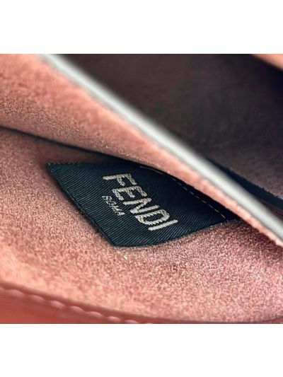 Fendi Peekaboo Small Soft Dark Red Leather Shoulder Crossbody Bag A80175 Red 2523620