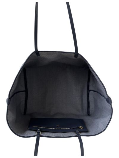 Fendi Roll Large Navy Blue FF Jacquard Shopping Tote Shoulder Bag 8661B Navy 2523720