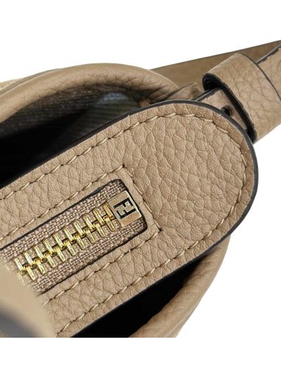 Fendi Roll Mini Beige FF Jacquard Shopping Tote Shoulder Bag A8655 Beige 2523779