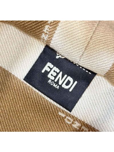 Fendi Roll Mini Beige FF Jacquard Shopping Tote Shoulder Bag A8655 Beige 2523779
