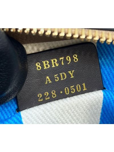 Fendi Roll Mini Blue White FF Jacquard Shopping Tote Shoulder Bag A8655 Blue 2523767