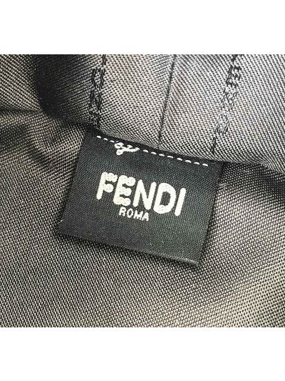 Fendi Roll Mini Navy Blue FF Jacquard Shopping Tote Shoulder Bag A8655 Navy 2523721